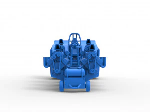 Pulling tractor with 6 engines V8 Version 3 Scale 1 to 25 3D Print Model