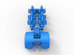 Pulling tractor with 6 engines V8 Version 3 Scale 1 to 25 Modelo de Impressão 3D