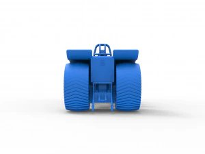 Pulling tractor with 6 engines V8 Version 3 Scale 1 to 25 3D Print Model