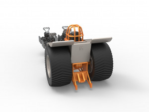 Pulling tractor with 5 engines V8 Version 6 Scale 1 to 25 Modèles 3D en vedette
