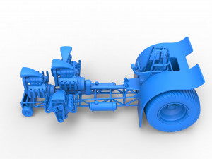 Pulling tractor with 4 engines V8 Version 6 Scale 1 to 25 Modèles 3D en vedette