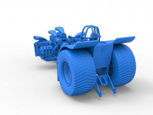 Pulling tractor with 4 engines V8 Version 6 Scale 1 to 25 Modèles 3D en vedette