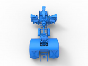 Pulling tractor with 4 engines V8 Version 6 Scale 1 to 25 Modèles 3D en vedette