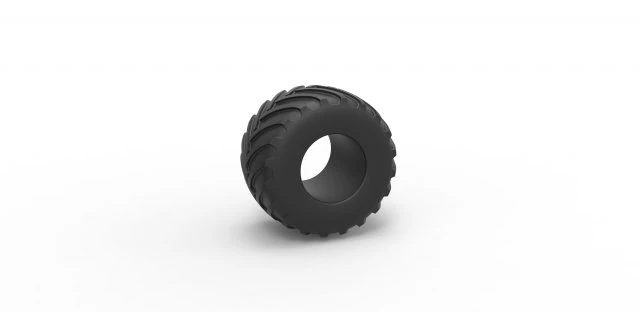Monster Jam tire 18 Scale 1 to 25 3D Print Model .c4d .max .obj .3ds .fbx .stl .blend 