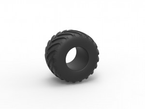 Monster Jam tire 18 Scale 1 to 25 Modelo de impresión 3D