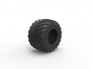 Monster Jam tire 18 Scale 1 to 25 Modelo de Impressão 3D