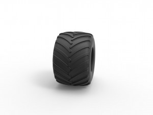 Monster Jam tire 18 Scale 1 to 25 Modelo de Impressão 3D