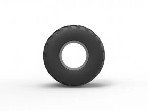 Monster Jam tire 18 Scale 1 to 25 3D Print Model