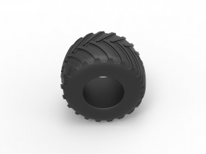 Monster Jam tire 18 Scale 1 to 25 Modelo de Impressão 3D