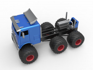 Monster truck 6x6 Scale 1 to 25 Model do druku 3D