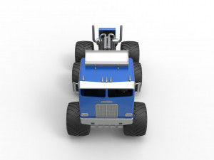 Monster truck 6x6 Scale 1 to 25 Model do druku 3D
