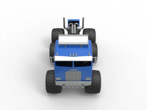 Monster truck 6x6 Scale 1 to 25 3D Print Model