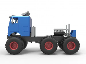 Monster truck 6x6 Scale 1 to 25 3D Print Model