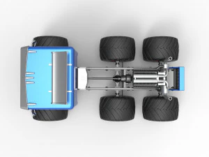 Monster truck 6x6 Scale 1 to 25 3D Print Model
