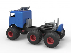 Monster truck 6x6 Scale 1 to 25 3D Print Model