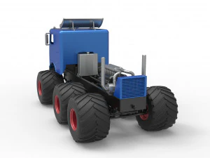 Monster truck 6x6 Scale 1 to 25 3D Print Model