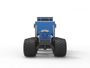 Monster truck 6x6 Scale 1 to 25 3D Print Model