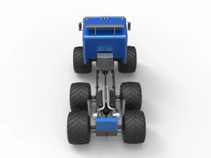 Monster truck 6x6 Scale 1 to 25 3D Print Model