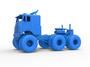 Monster truck 6x6 Scale 1 to 25 3D Print Model