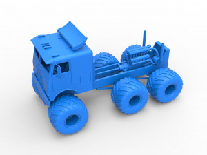 Monster truck 6x6 Scale 1 to 25 Model do druku 3D