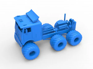 Monster truck 6x6 Scale 1 to 25 3D Print Model