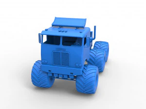 Monster truck 6x6 Scale 1 to 25 3D Print Model