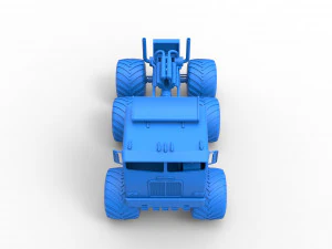 Monster truck 6x6 Scale 1 to 25 3D Print Model