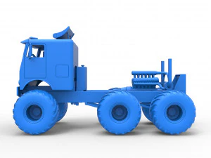 Monster truck 6x6 Scale 1 to 25 3D Print Model