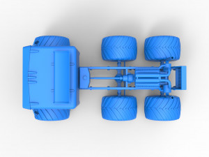 Monster truck 6x6 Scale 1 to 25 Model do druku 3D