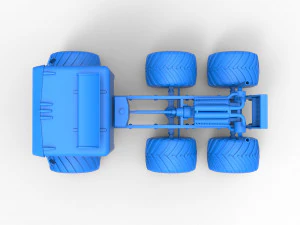 Monster truck 6x6 Scale 1 to 25 3D Print Model