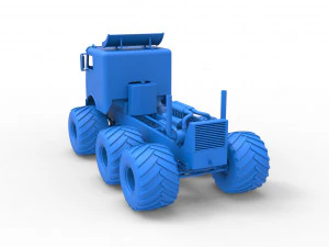 Monster truck 6x6 Scale 1 to 25 3D Print Model