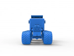 Monster truck 6x6 Scale 1 to 25 3D Print Model