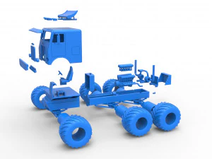 Monster truck 6x6 Scale 1 to 25 3D Print Model