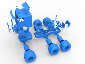 Monster truck 6x6 Scale 1 to 25 Model do druku 3D