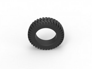 Semi truck tire 3 Scale 1 to 25 Model Cetak 3D