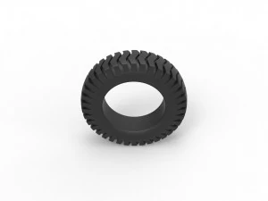 Semi truck tire 3 Scale 1 to 25 3D Print Model