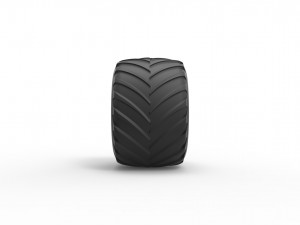 Monster Jam tire 19 Scale 1 to 25 3D-Druckmodell