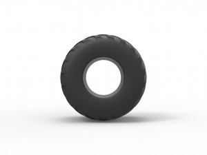 Monster Jam tire 19 Scale 1 to 25 3D-Druckmodell