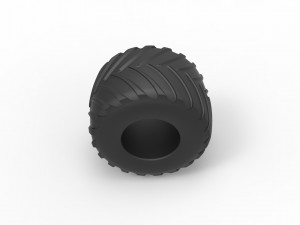 Monster Jam tire 19 Scale 1 to 25 3D-Druckmodell
