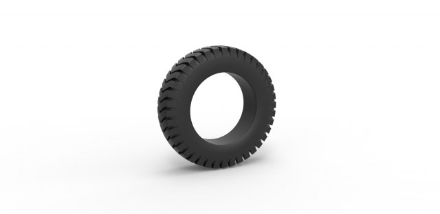 Semi truck tire 4 Scale 1 to 25 3D Принт Модель .c4d .max .obj .3ds .fbx .stl .blend 
