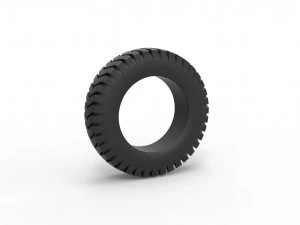 Semi truck tire 4 Scale 1 to 25 3D Print Model