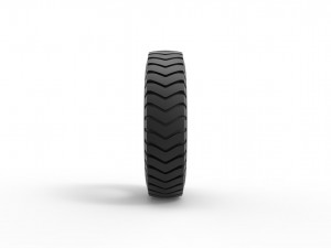 Semi truck tire 4 Scale 1 to 25 3D Принт Модель