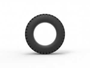 Semi truck tire 4 Scale 1 to 25 3D Принт Модель