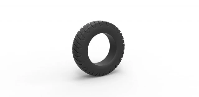 Semi truck tire 5 Scale 1 to 25 3D Print Model .c4d .max .obj .3ds .fbx .stl .blend 