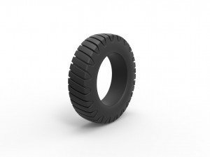 Semi truck tire 5 Scale 1 to 25 Modelo de Impressão 3D