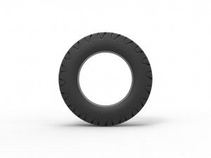Semi truck tire 5 Scale 1 to 25 Modelo de Impressão 3D
