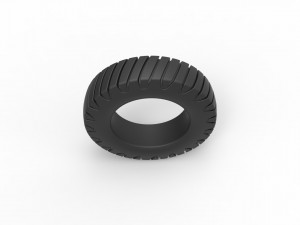 Semi truck tire 5 Scale 1 to 25 Modelo de Impressão 3D