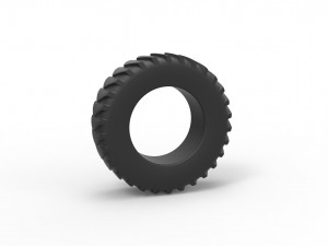 Pulling tractor rear tire 10 Scale 1 to 25 3D प्रिंट मॉडल
