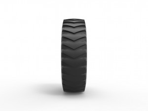 Pulling tractor rear tire 10 Scale 1 to 25 3D Baskı Modeli