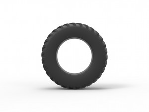 Pulling tractor rear tire 10 Scale 1 to 25 3D Baskı Modeli